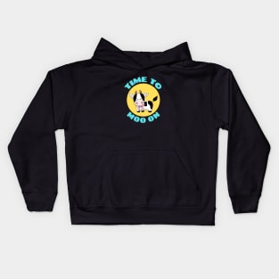 Time To Moo On | Cow Pun Kids Hoodie